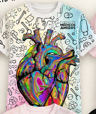 Camiseta Corazón de colores