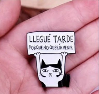 Pin Llegué tarde